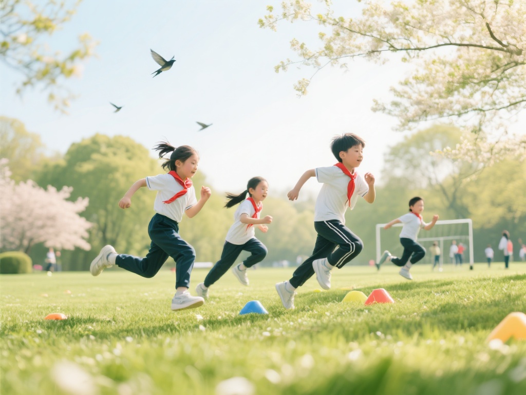 “春日奔跑:自然中的运动时光” 在春风拂面的季节里,走出教室,踏入大自然